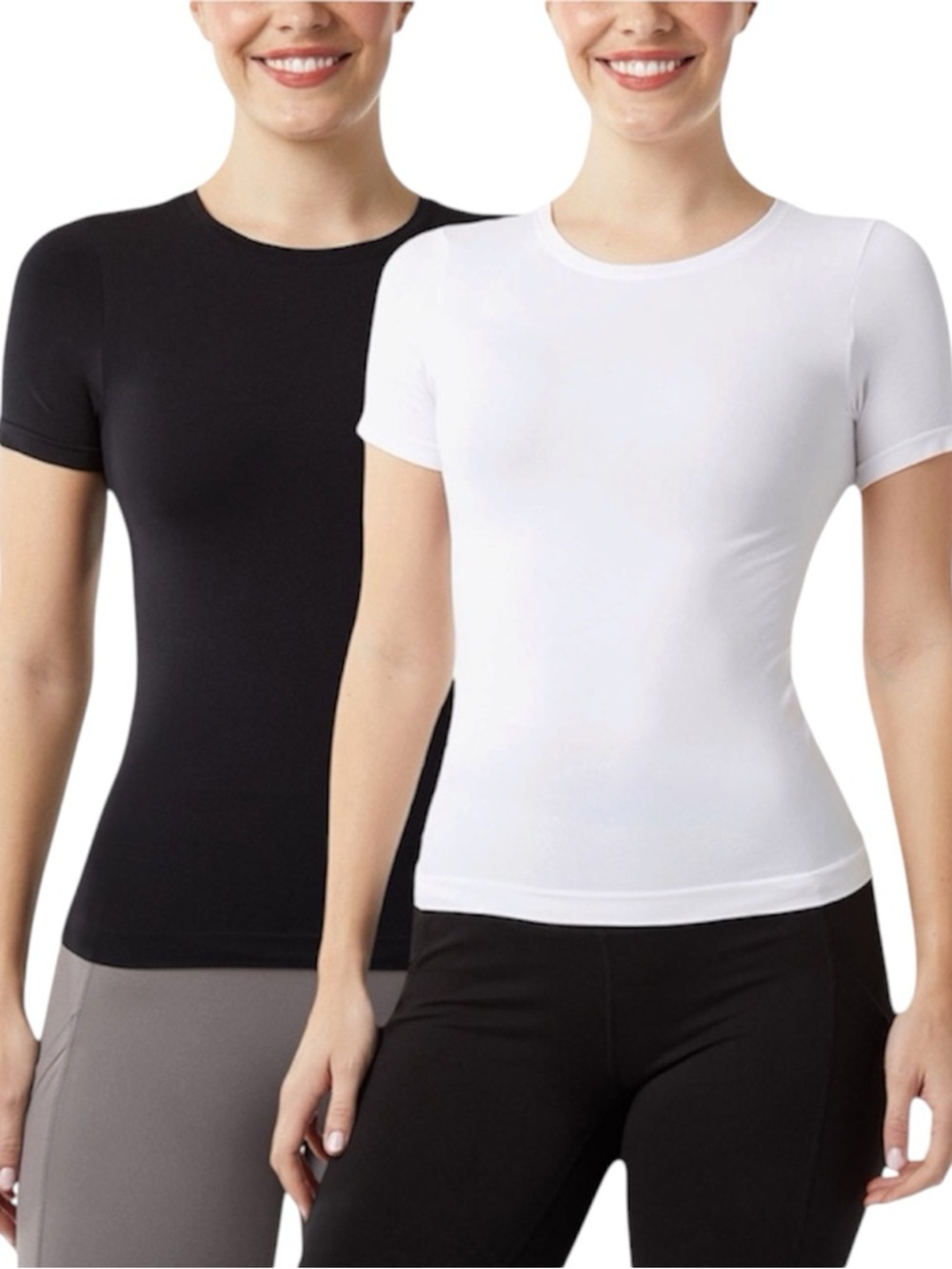 Layer Zero by 32 Degrees Womens Short Sleeve Seamless Tee 2 Pack